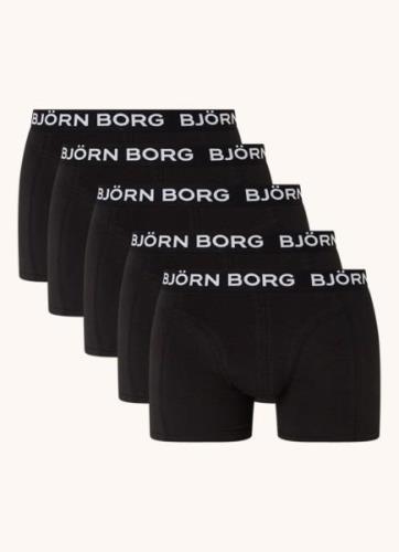 Björn Borg Essential boxershorts met logoband in 5-pack