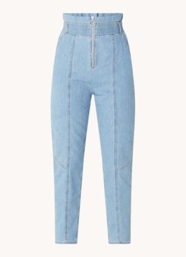 Ba&sh Lony high waist tapered jeans met ritsdetail