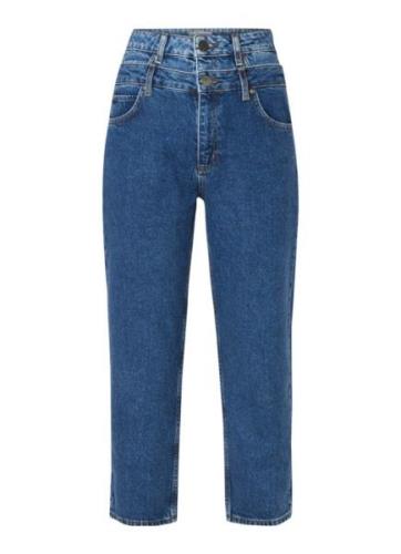 Sandro Sandro Kitty high waist cropped jeans met dubbele tailleband