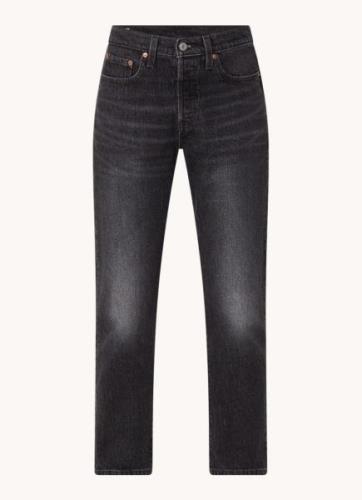 Levi's High waist tapered cropped jeans met gekleurde wassing