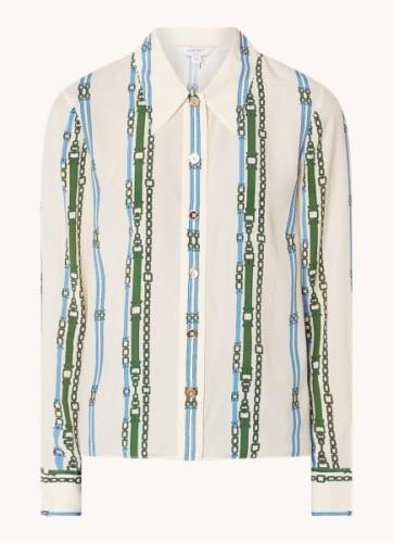 L.K.Bennett Hardy blouse in zijdeblend met print
