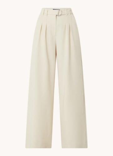 French Connection Everly Suiting high waist wide leg pantalon met cein...