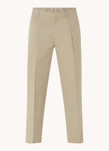 Calvin Klein Tapered fit pantalon in linnenblend met steekzakken