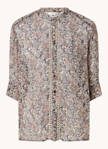 Summum Semi-transparante blouse met paisley dessin