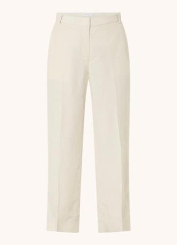 Calvin Klein High waist straight fit pantalon in linnenblend