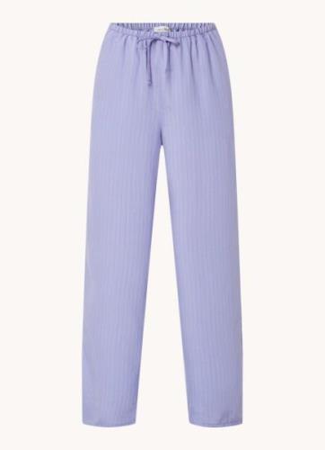 American Vintage Raye high waist straight fit pantalon met krijtstreep