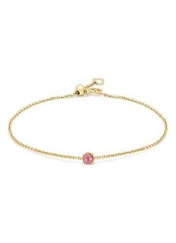 Diamond Point Geelgouden armband, 0.12 ct roze toermalijn, Joy