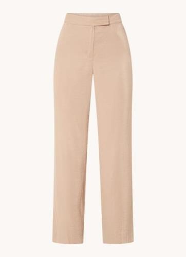 Aaiko Tary high waist straight fit pantalon met steekzakken