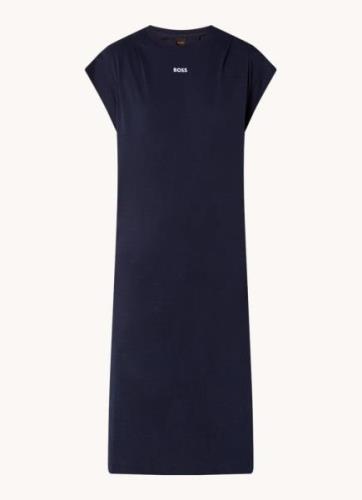 HUGO BOSS Edress midi T-shirt jurk met logo