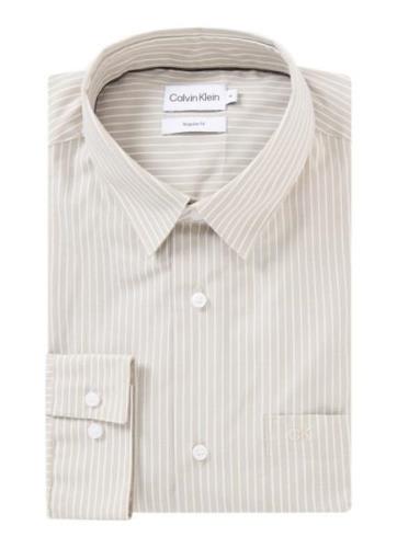Calvin Klein Poplin regular fit overhemd met streepprint