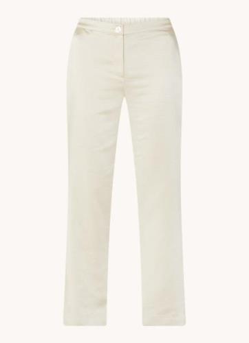 Modström Lola high waist bootcut fit pantalon van satijn