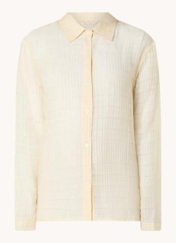 OLAF Semi-transparante blouse met streepprint