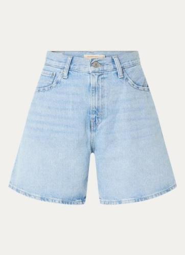 Levi's High waist wide fit korte broek van denim met lichte wassing