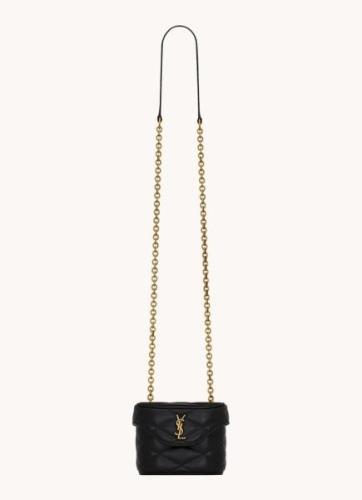 Saint Laurent June Micro crossbodytas van quilted lamsleer