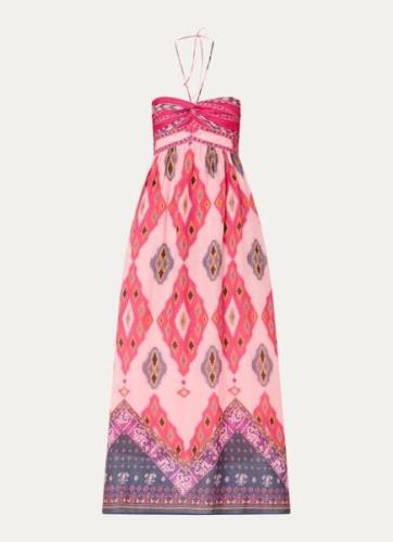 ba&sh Yaly strapless midi jurk met print