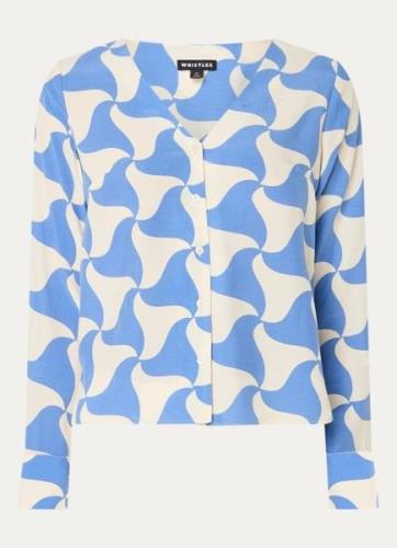 Whistles Spun blouse met grafische print