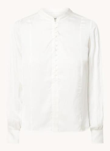 Zadig&Voltaire Twina blouse van satijn met opstaande kraag