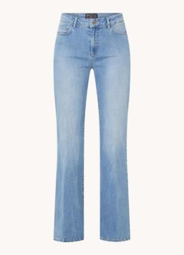 Expresso High waist flared jeans met lichte wassing