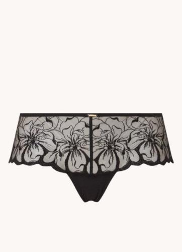 Chantelle Fleurs shorty van mesh met borduring