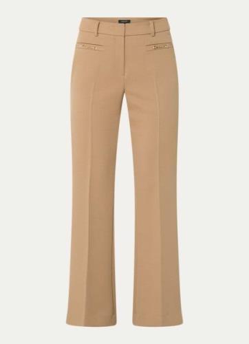 Claudia Sträter Mid waist flared fit pantalon met kettingdetail