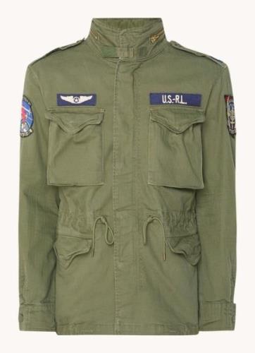 Ralph Lauren Field jacket van denim met verborgen capuchon