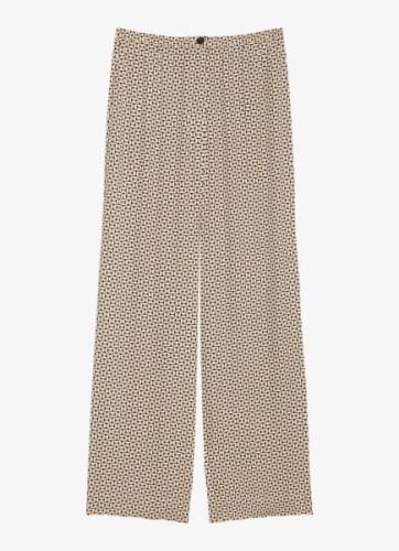 Marc O'Polo High waist wide fit pantalon met grafische print