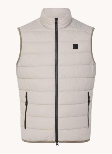 Marc O'Polo Gewatteerde bodywarmer met logo en ritszakken