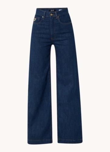 Lois Rosa high waist wide leg jeans met donkere wassing