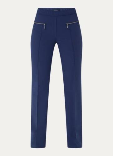 Gardeur Zaria high waist straight fit pantalon met persplooi