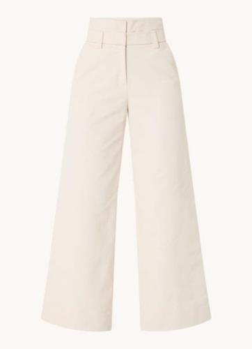 JOSH V Carter high waist wide fit pantalon met steekzakken