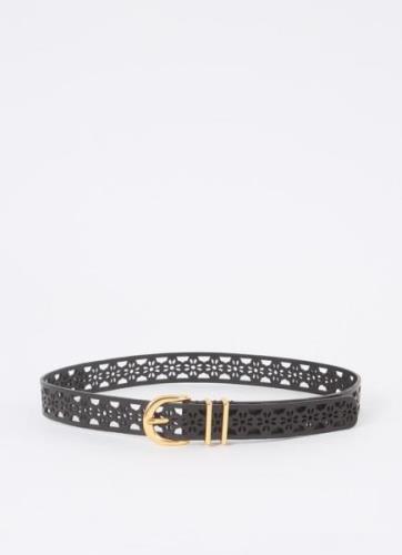 Maje Riem van leer met cut-out detail