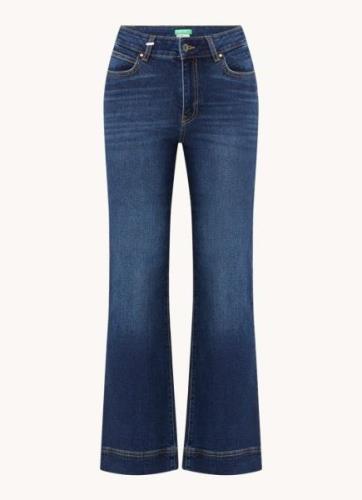 Benetton High waist flared jeans in biologische katoenblend