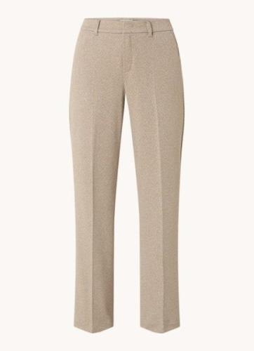 Rosner Mara high waist straight fit pantalon met lurex en steekzakken