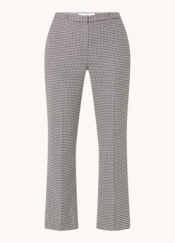 L.K.Bennett Laurie high waist straight fit cropped pantalon met pied-d...