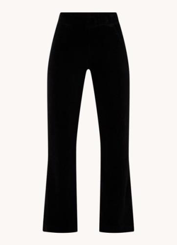 River Woods High waist loose fit broek van fluweel met steekzakken