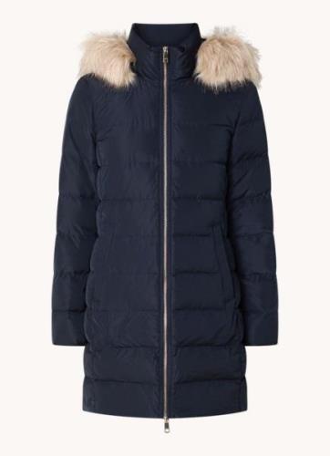 Tommy Hilfiger Gewatteerde parka met donsvulling en afneembare imitati...