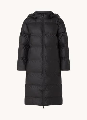 Neo Noir Viviana puffer jack met ritszakken en afneembare capuchon