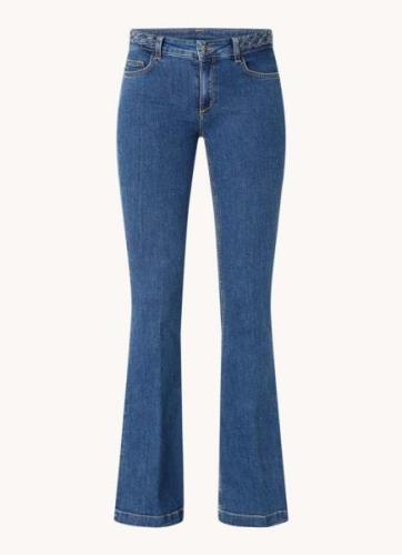 Liu Jo Bup high waste flared jeans met donkere wassing