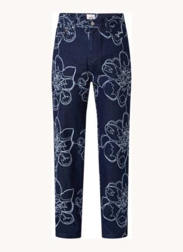 Arte Antwerp Straight leg jeans met ingebreid patroon