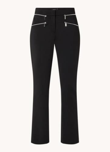 Claudia Sträter High waist flared broek met ritszakken