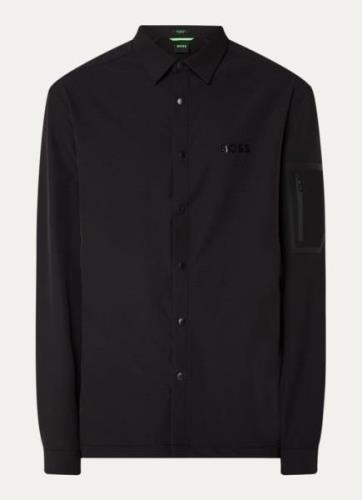 HUGO BOSS B_Lite_L regular fit overshirt met logo en ritszakken