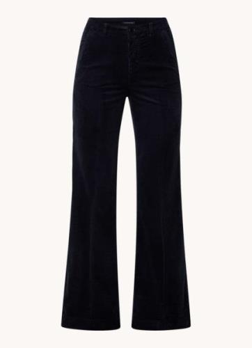 River Woods High waist flared broek van corduroy met steekzakken