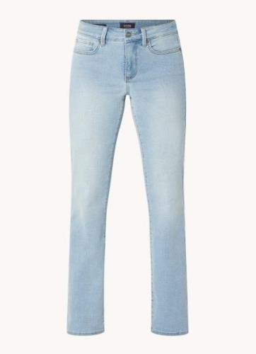 NYDJ Marilyn high waist straight fit jeans met lichte wassing