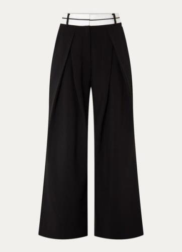 JOSH V Coco high waist wide fit pantalon met steekzakken