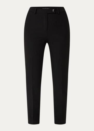 Sisley High waist tapered fit cropped pantalon met steekzakken