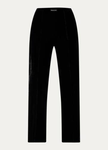 Whistles High waist straight fit pantalon van fluweel met steekzakken