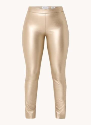 Rosner Mid waist slim fit broek met metallic finish