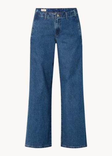 Levi's Mid waist wide leg jeans met medium wassing