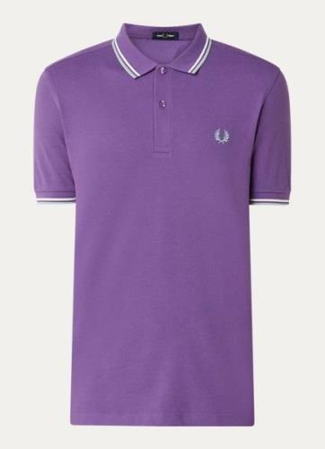 Fred Perry Regular fit polo van piqué katoen met getipte boorden en lo...