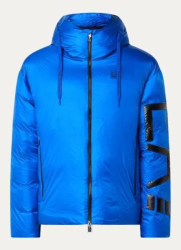 Emporio Armani Puffer jack met logoprint en capuchon